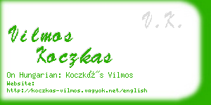 vilmos koczkas business card